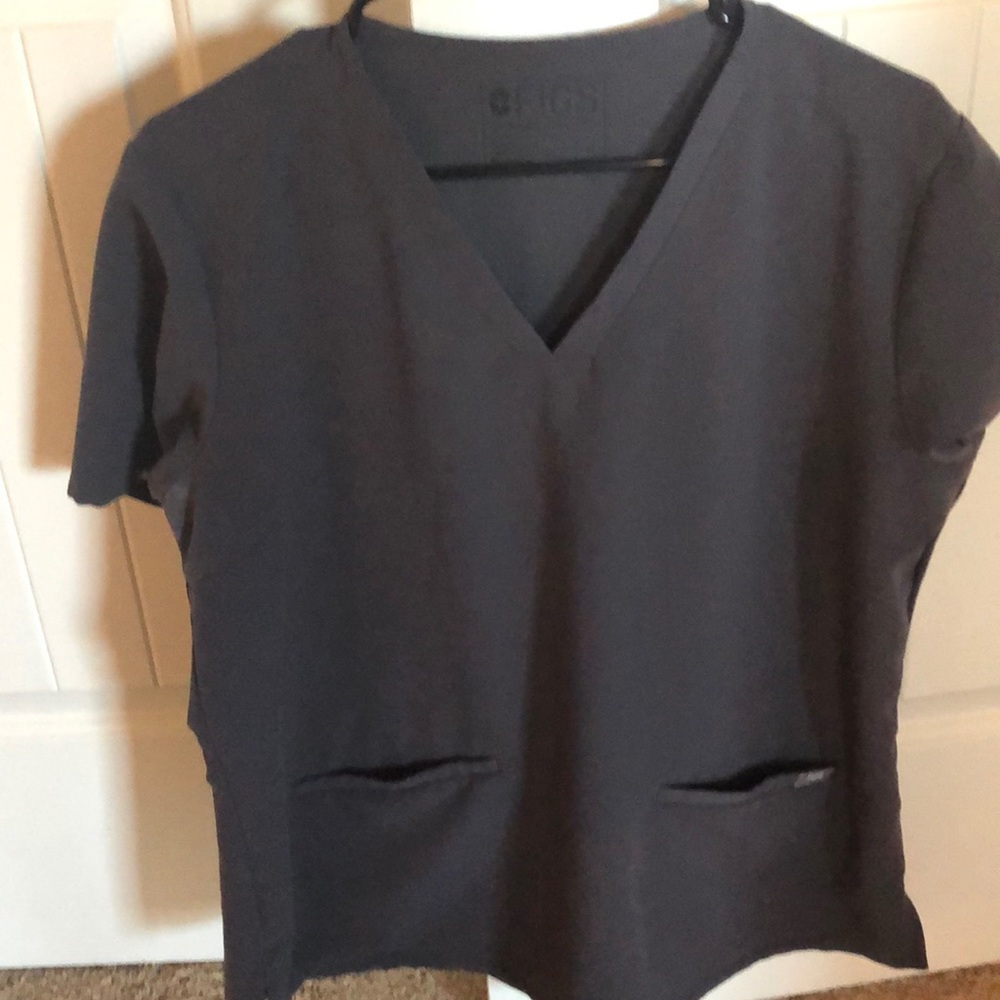 Charcoal Grey Figs Scrubs Set